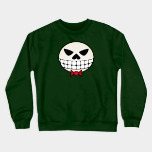 Bow Tie-wearing, Grinning Skull Crewneck Sweatshirt